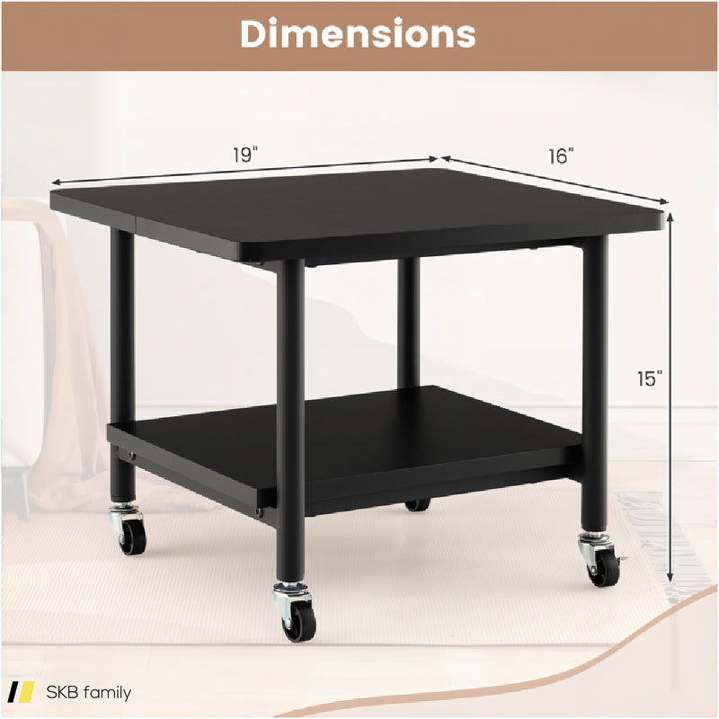 Under Desk Printer Stand With 4 Wheels And Locking Mechanism 240615-230898