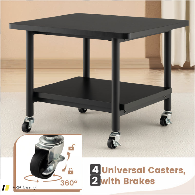 Under Desk Printer Stand With 4 Wheels And Locking Mechanism 240615-230898