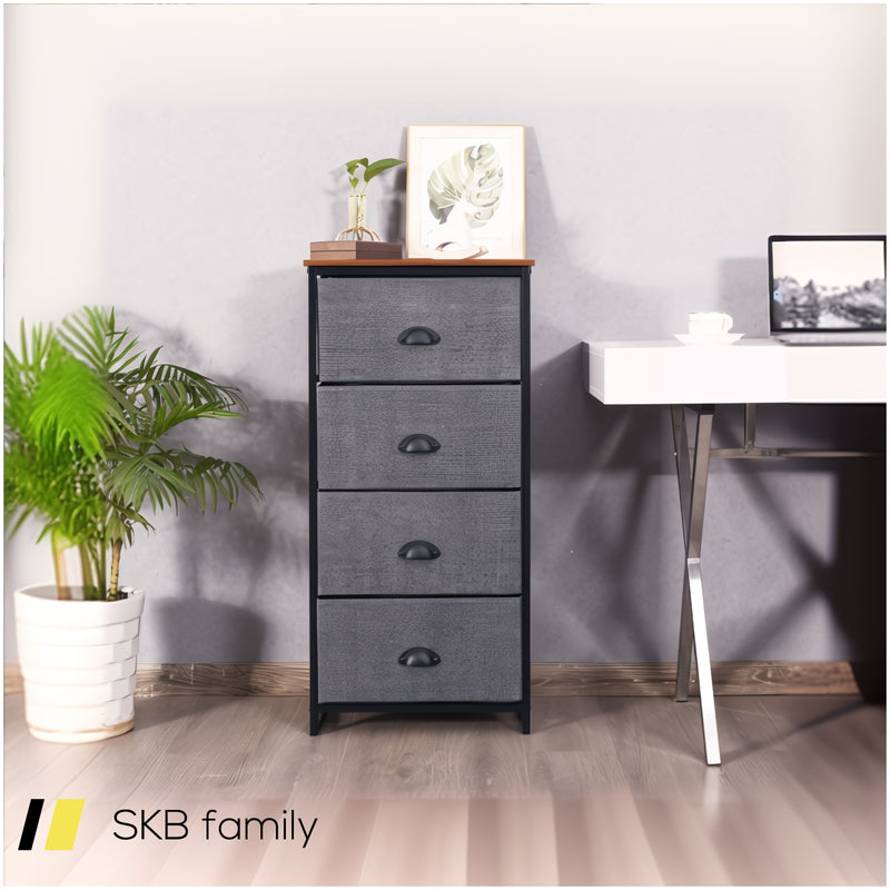 Dresser Storage Tower With Fabric Drawers And Sturdy Steel Frame 240615-230900