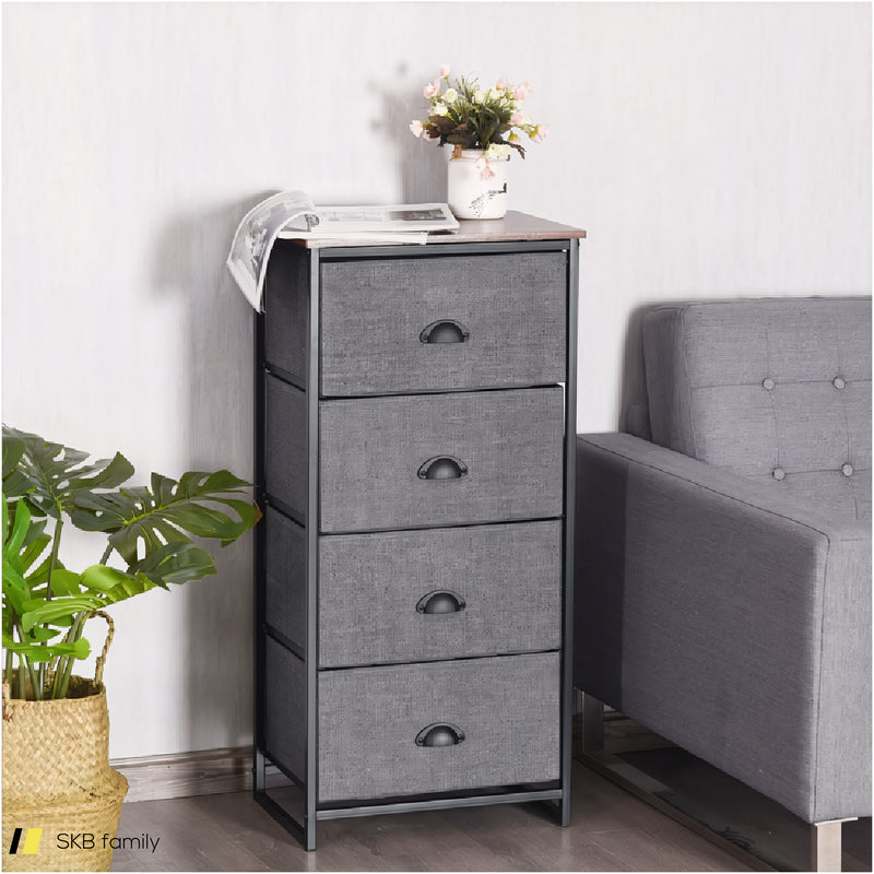 Dresser Storage Tower With Fabric Drawers And Sturdy Steel Frame 240615-230900