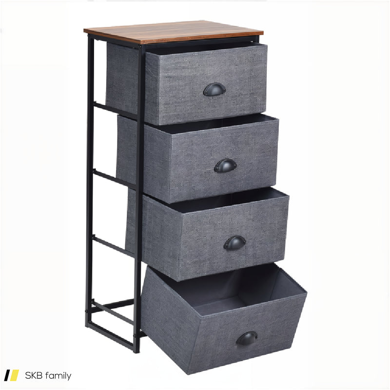 Dresser Storage Tower With Fabric Drawers And Sturdy Steel Frame 240615-230900