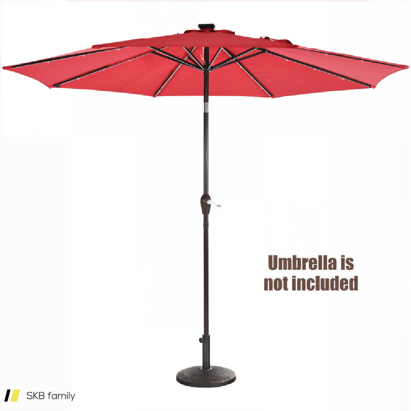 22lbs Patio Resin Umbrella Base With Wicker Style For Outdoor Use 240615-230913