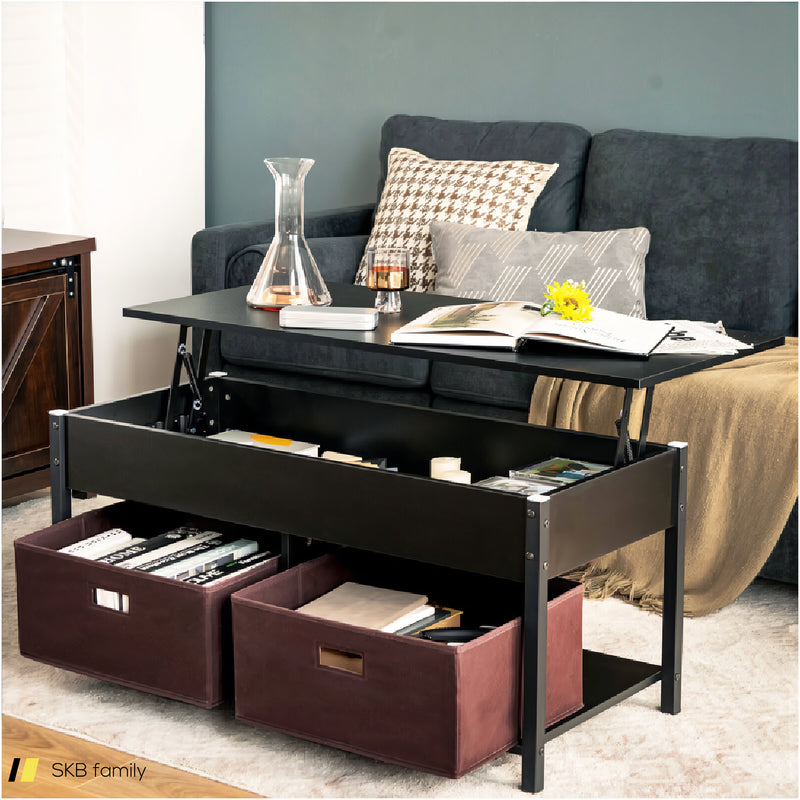 Lift Top Coffee Table With Drawers And Hidden Compartment 240615-230916