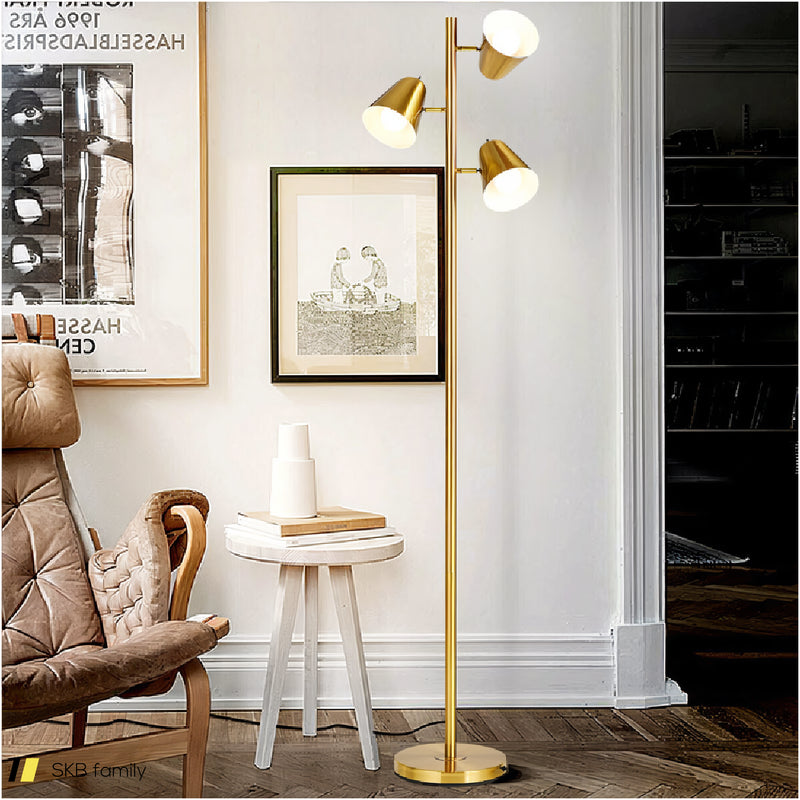 64 Inch 3-Light Led Floor Lamp Reading Light For Living Room Bedroom 240615-230920