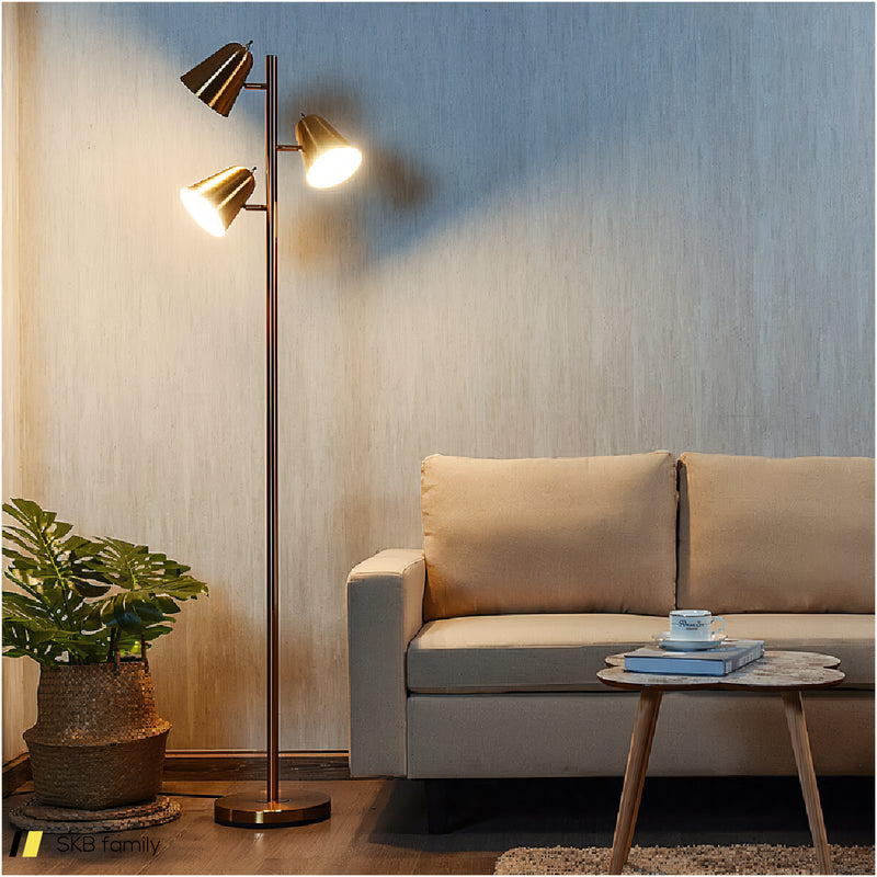 64 Inch 3-Light Led Floor Lamp Reading Light For Living Room Bedroom 240615-230920