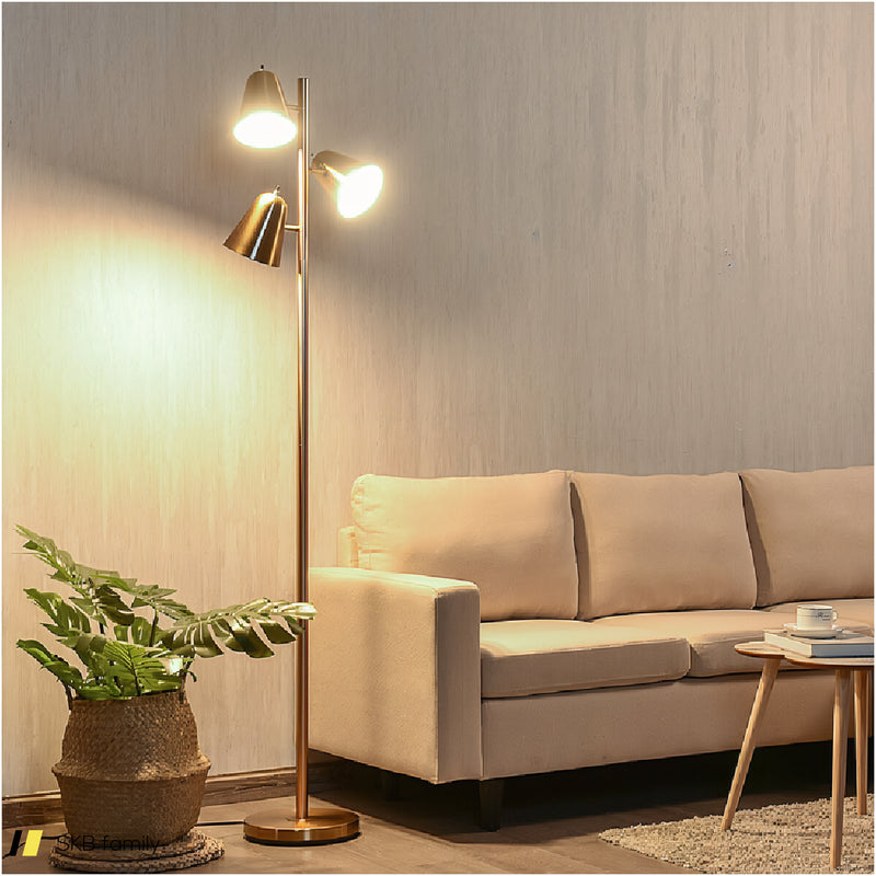 64 Inch 3-Light Led Floor Lamp Reading Light For Living Room Bedroom 240615-230920