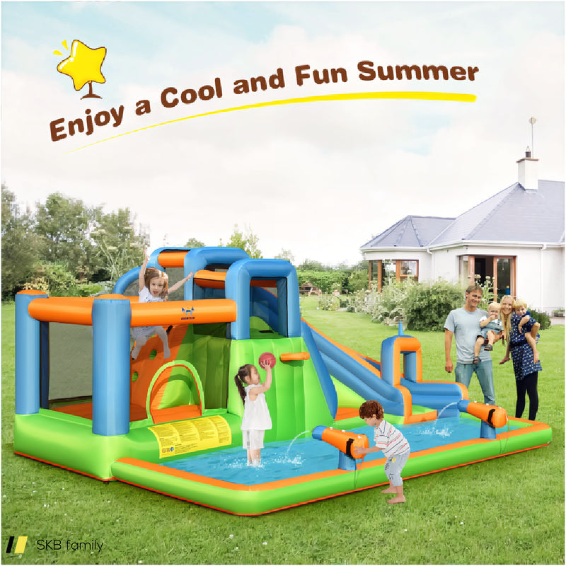 Inflatable Water Slide With Dual Climbing Walls And Blower Excluded 240615-230926