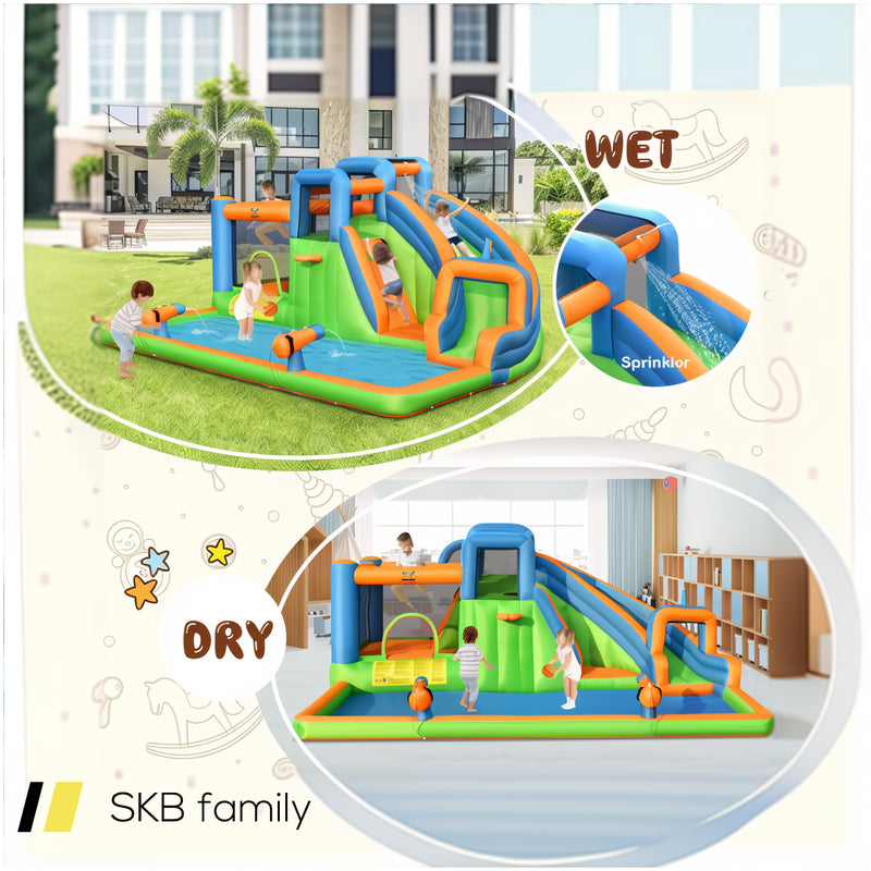 Inflatable Water Slide With Dual Climbing Walls And Blower Excluded 240615-230926