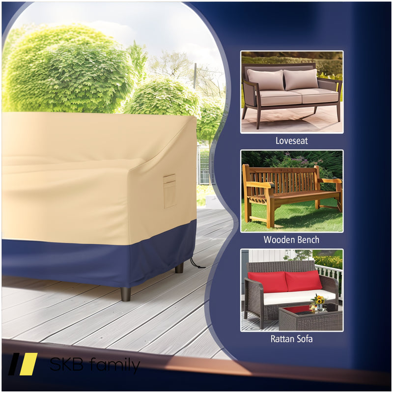 Patio Furniture Cover With Padded Handle And Click-Close Straps 240615-230927