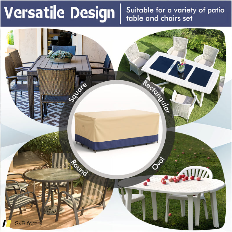 Patio Furniture Cover With Padded Handle And Click-Close Straps 240615-230927