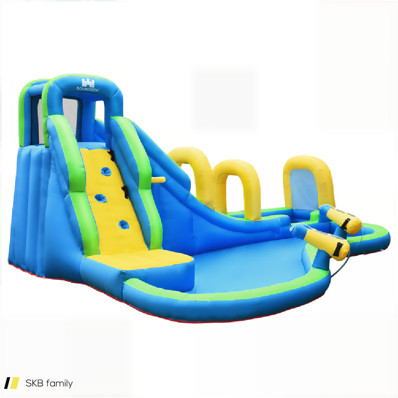 Inflatable Water Slide Kids Bounce House With Water Cannons And Hose Without Blower 240615-230929