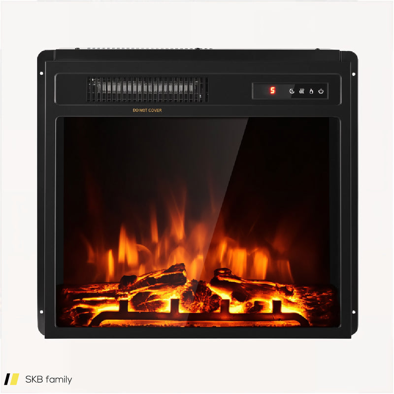 18 Inch 1500w Electric Fireplace Freestanding And Recessed Heater 240615-230933