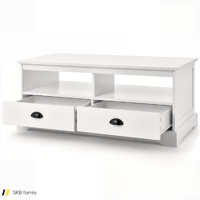 Modern Coffee Table With Drawers And Open Cubies 240615-230934