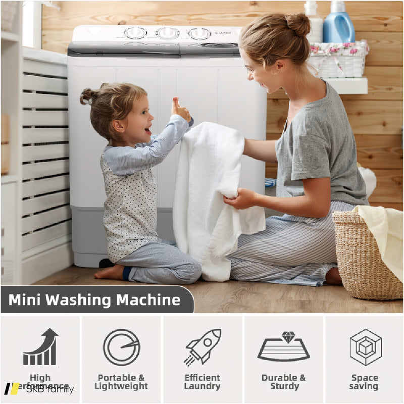 2-In-1 Portable 22lbs Capacity Washing Machine With Timer Control 240615-230937