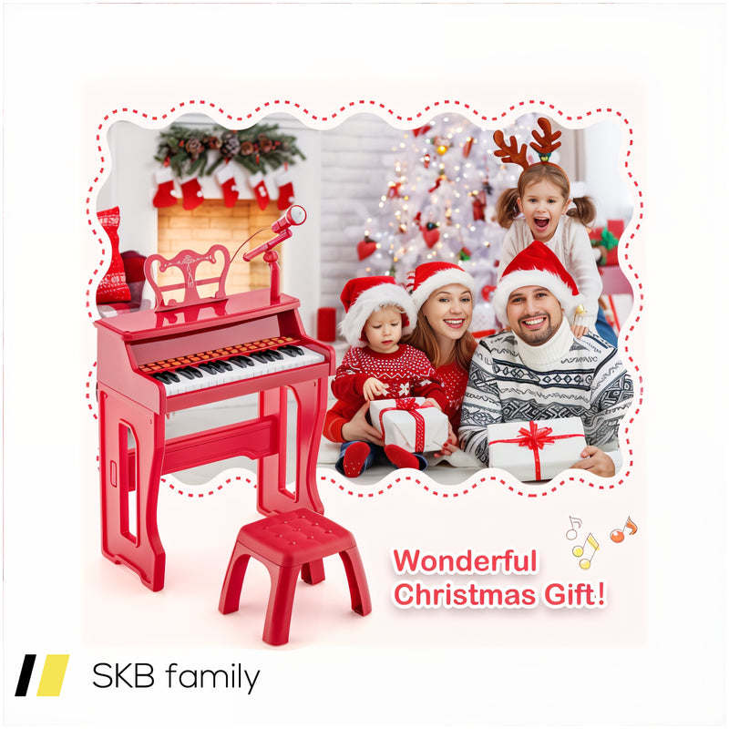 37 Keys Music Piano With Microphone Kids Piano Keyboard With Detachable Music Stand 240615-230942