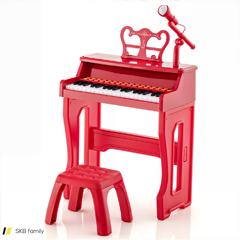 37 Keys Music Piano With Microphone Kids Piano Keyboard With Detachable Music Stand 240615-230942