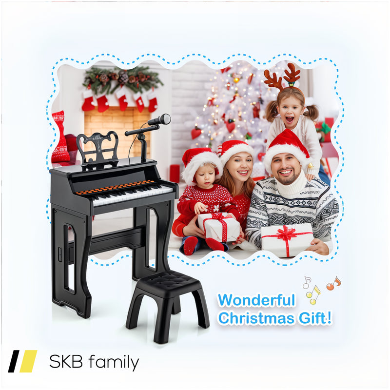 37 Keys Music Piano With Microphone Kids Piano Keyboard With Detachable Music Stand 240615-230942