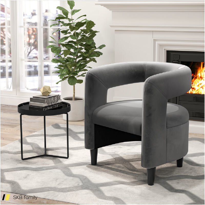 Comfy Accent Armchair With Footrest 240615-230943