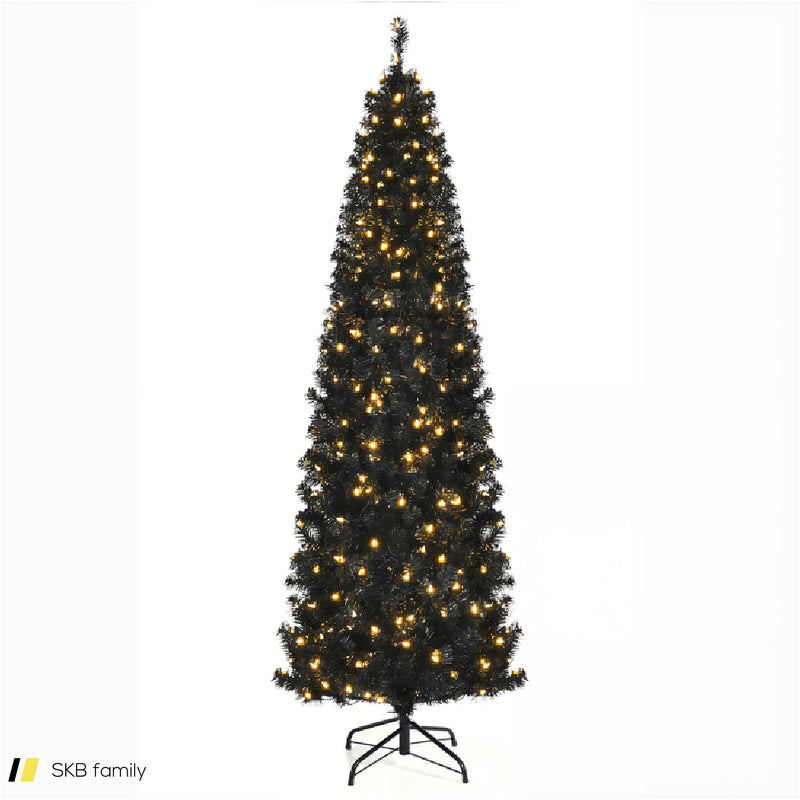 Pre-Lit Christmas Halloween Tree With Pvc Branch Tips And Warm White Lights 240615-230944