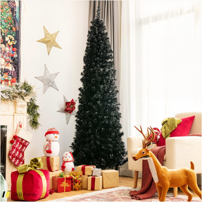 Pre-Lit Christmas Halloween Tree With Pvc Branch Tips And Warm White Lights 240615-230944