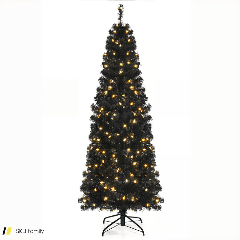 Pre-Lit Christmas Halloween Tree With Pvc Branch Tips And Warm White Lights 240615-230944