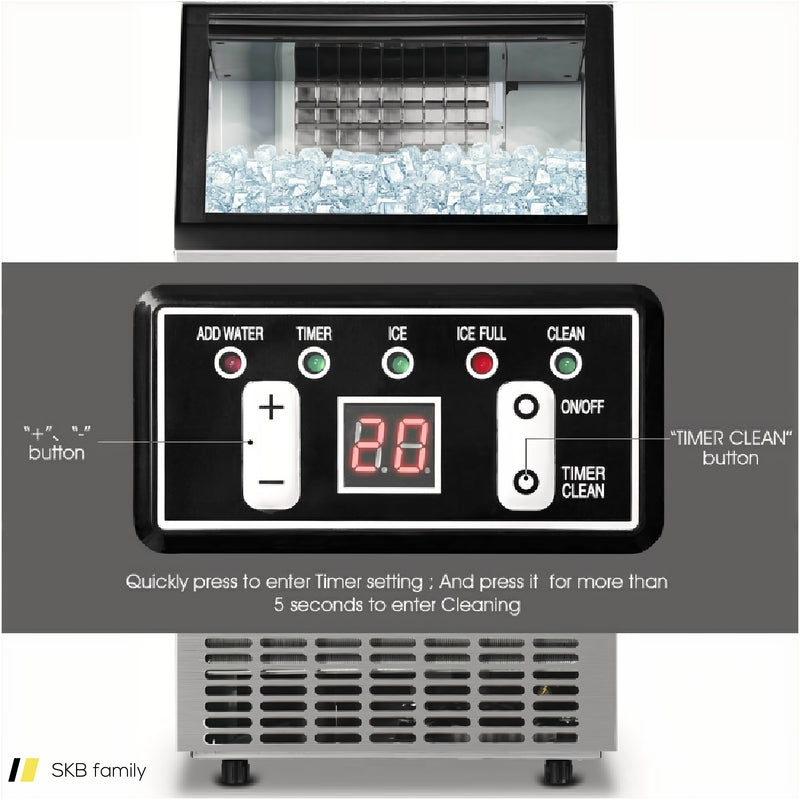 Portable Built-In Stainless Steel Commercial Ice Maker 240615-230949