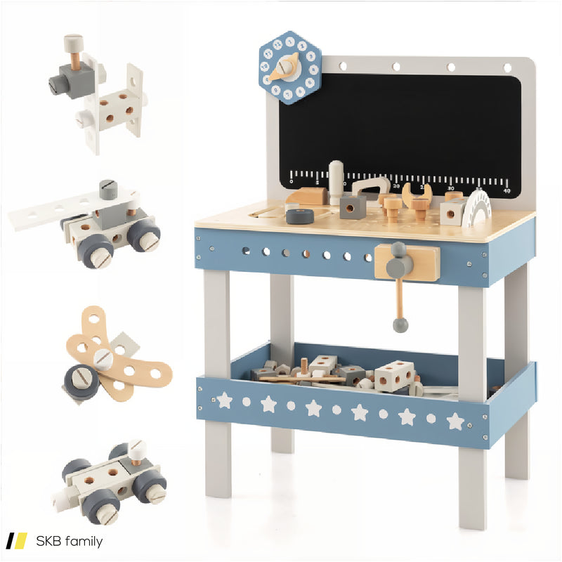 Kids Play Tool Workbench Set With 61 Pcs Tool And Parts Set 240615-232954