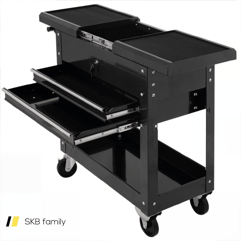 Rolling Mechanics Tool Cart Slide Top Utility Storage Cabinet Organizer 2 Drawers 240115-214448