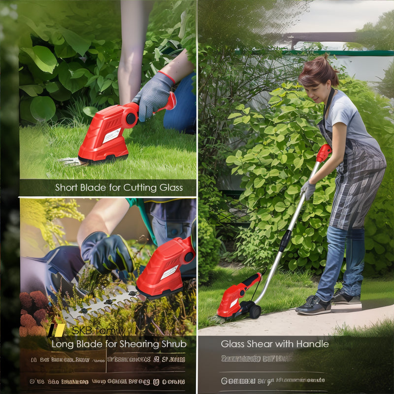 7.2v Cordless Grass Shear With Extension Handle And Rechargeable Battery 240115-214542