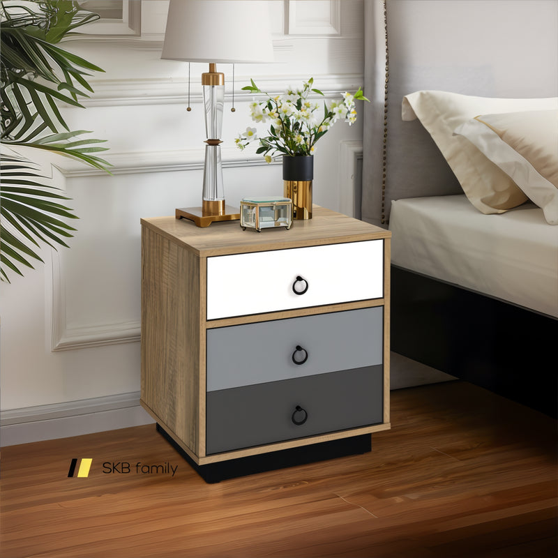 Nightstand With Drawer And Storage Cabinet Wooden Sofa Side Table End Table 240115-214553