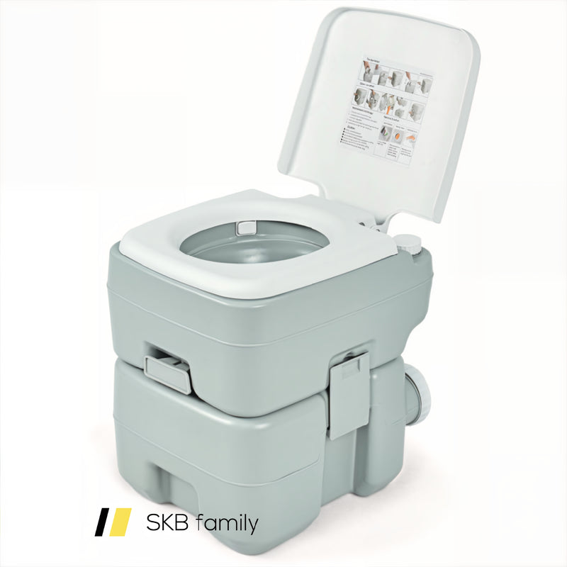 5.3 Gallon 20 L Portable Potty Commode For Rv Camping Indoor Outdoor 240115-214583