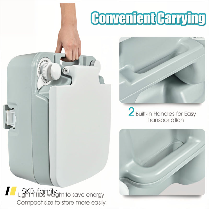 5.3 Gallon 20 L Portable Potty Commode For Rv Camping Indoor Outdoor 240115-214583