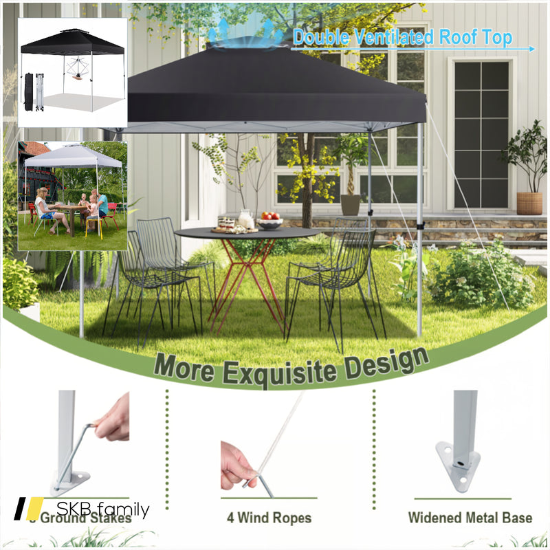 2-Tier 10 X 10 Feet Pop-Up Canopy Tent With Wheeled Carry Bag 240115-214660