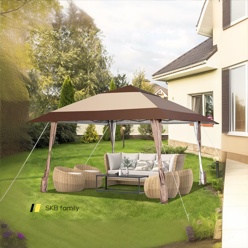 13 X 13 Feet Pop-Up Feet Patio Gazebo With Wheels 240115-214740