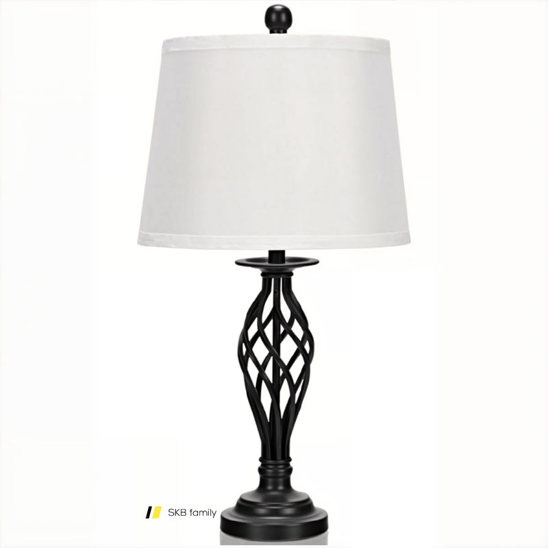 2 Table Lamps 1 Floor Lamp Set With Fabric Shades 240115-214793