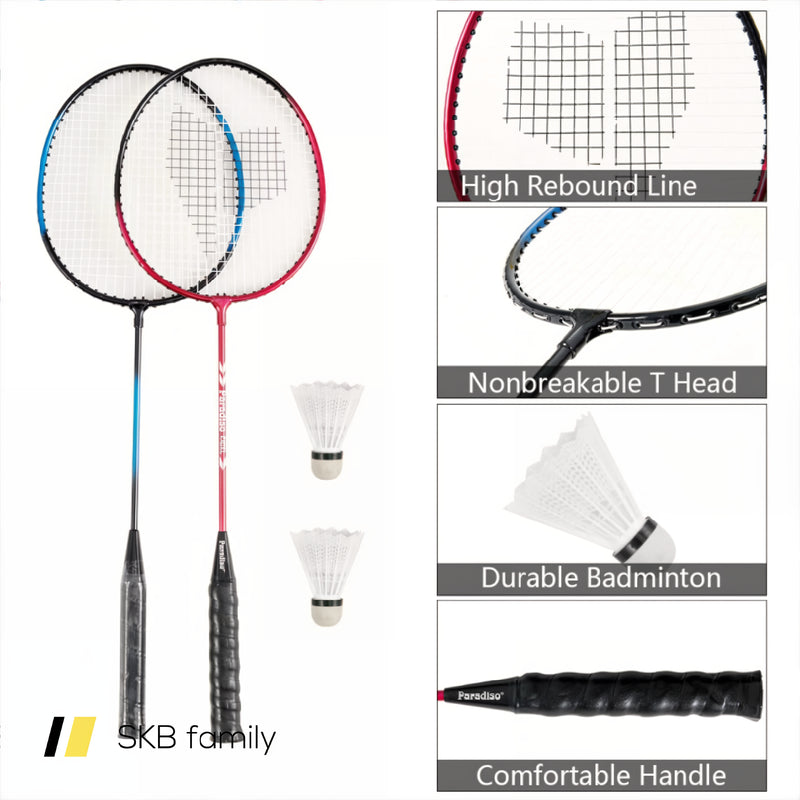 Portable Badminton Set Folding Tennis Badminton Volleyball Net 240115-214798