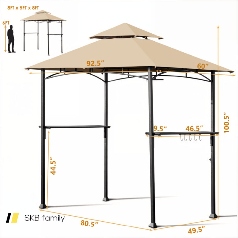 8’ X 5’ Outdoor Patio Barbecue Grill Gazebo 240115-214932