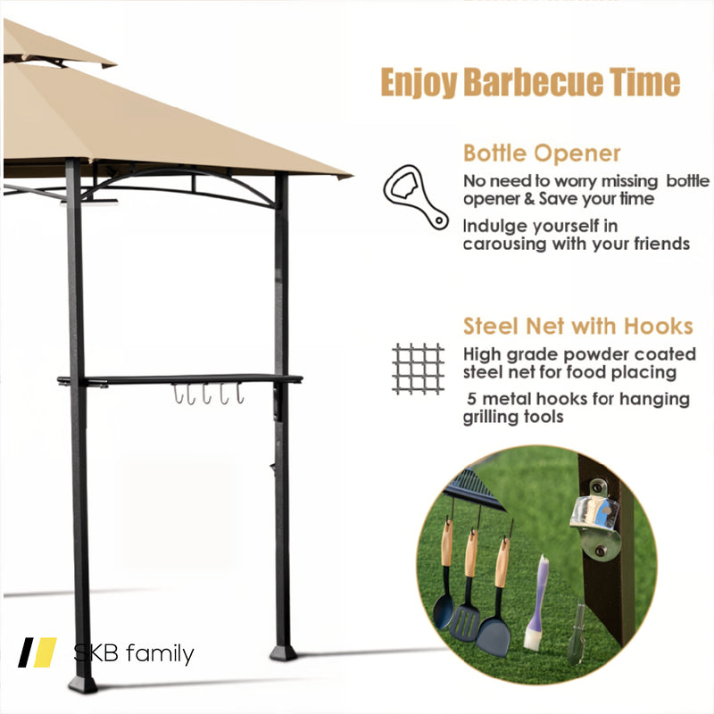 8’ X 5’ Outdoor Patio Barbecue Grill Gazebo 240115-214932