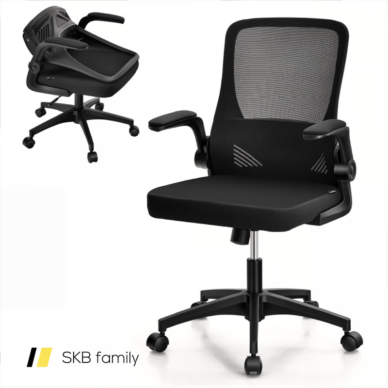 Swivel Mesh Office Chair With Foldable Backrest And Flip-Up Arms 240115-215128