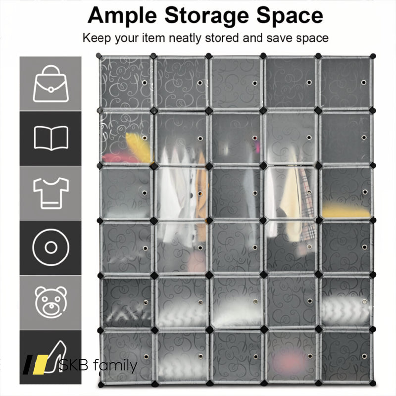 Diy 30 Cube Portable Closet Clothes Wardrobe Cabinet 240115-215189