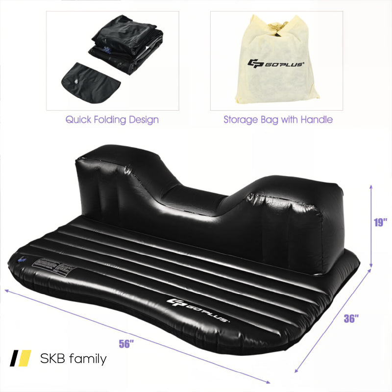 Inflatable Backseat Flocking Mattress Car Suv Travel With Pump 240115-215211