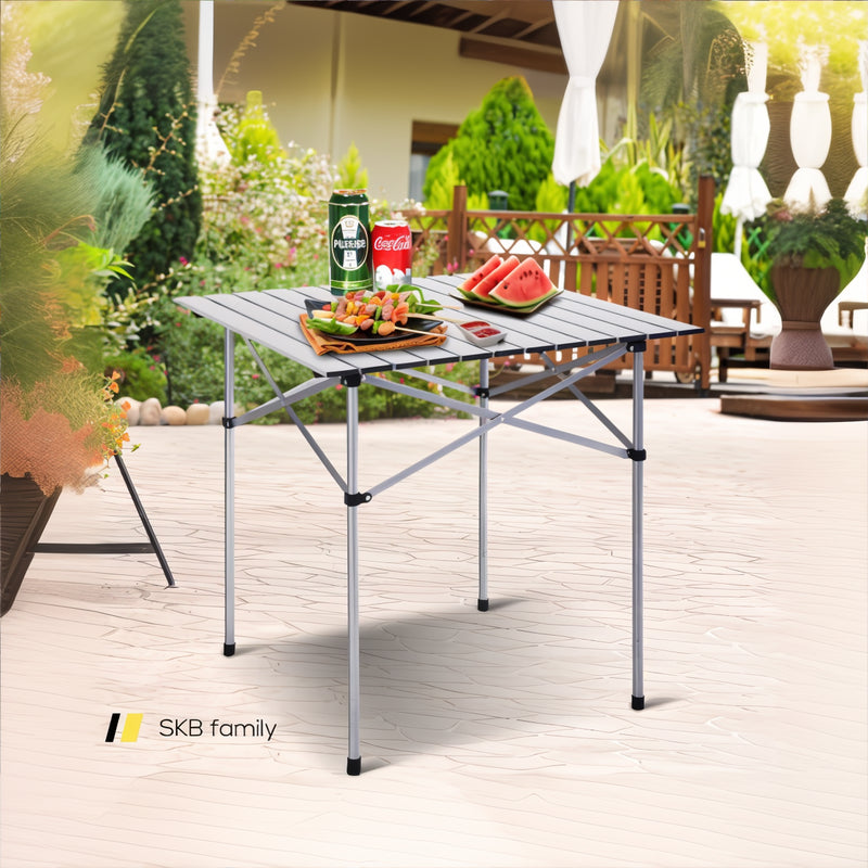 Roll Up Portable Folding Camping Aluminum Picnic Table 240115-215245