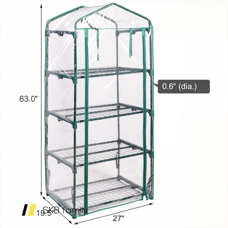 Outdoor Portable Mini 4 Shelves Greenhouse 240115-215352