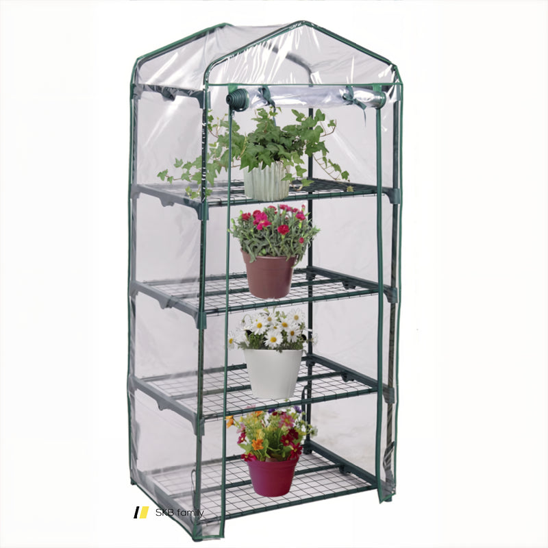 Outdoor Portable Mini 4 Shelves Greenhouse 240115-215352