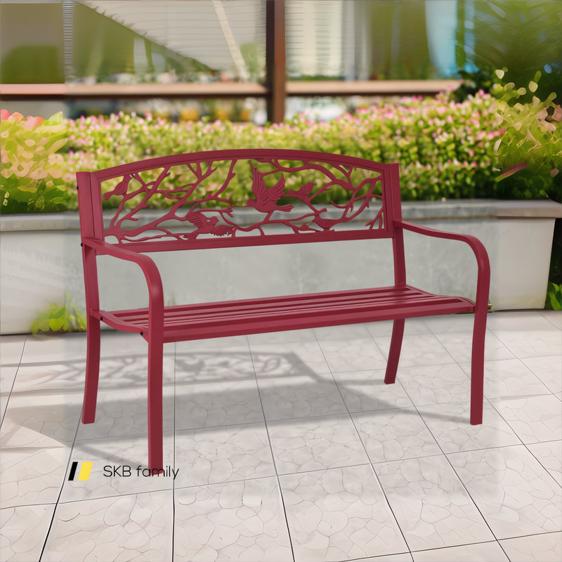 Patio Garden Bench Park Yard Outdoor Furniture 240115-215407