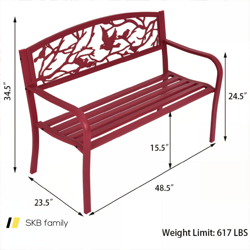 Patio Garden Bench Park Yard Outdoor Furniture 240115-215407