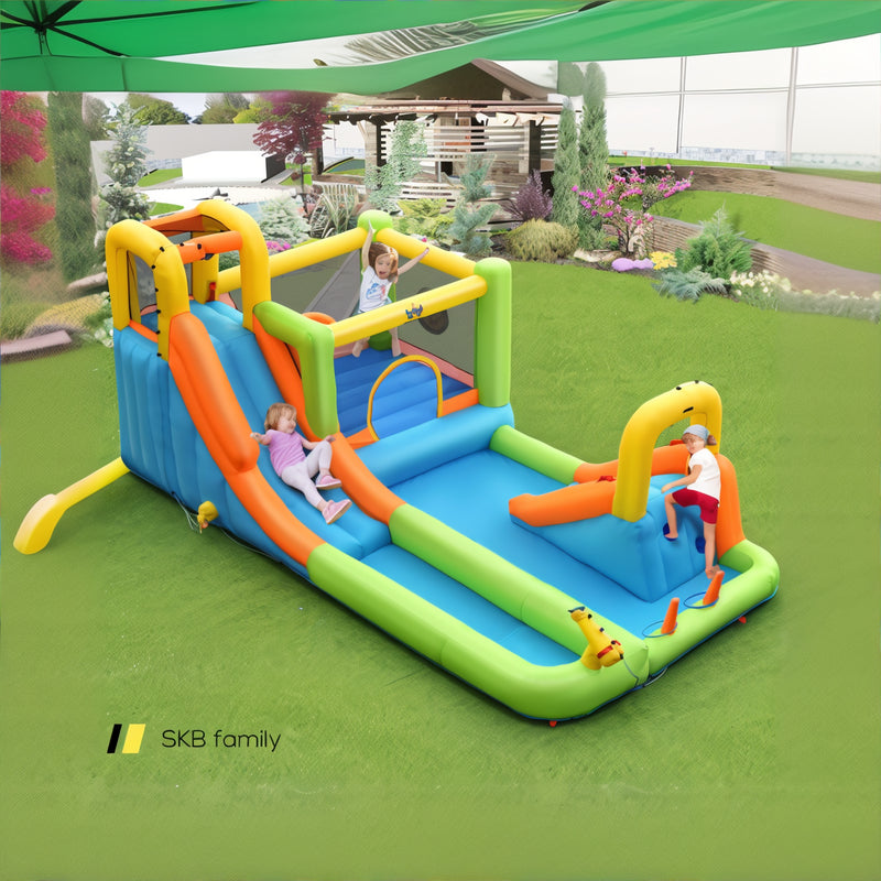 8 In 1 Inflatable Water Slide Park Bounce House Without Blower 240115-215500