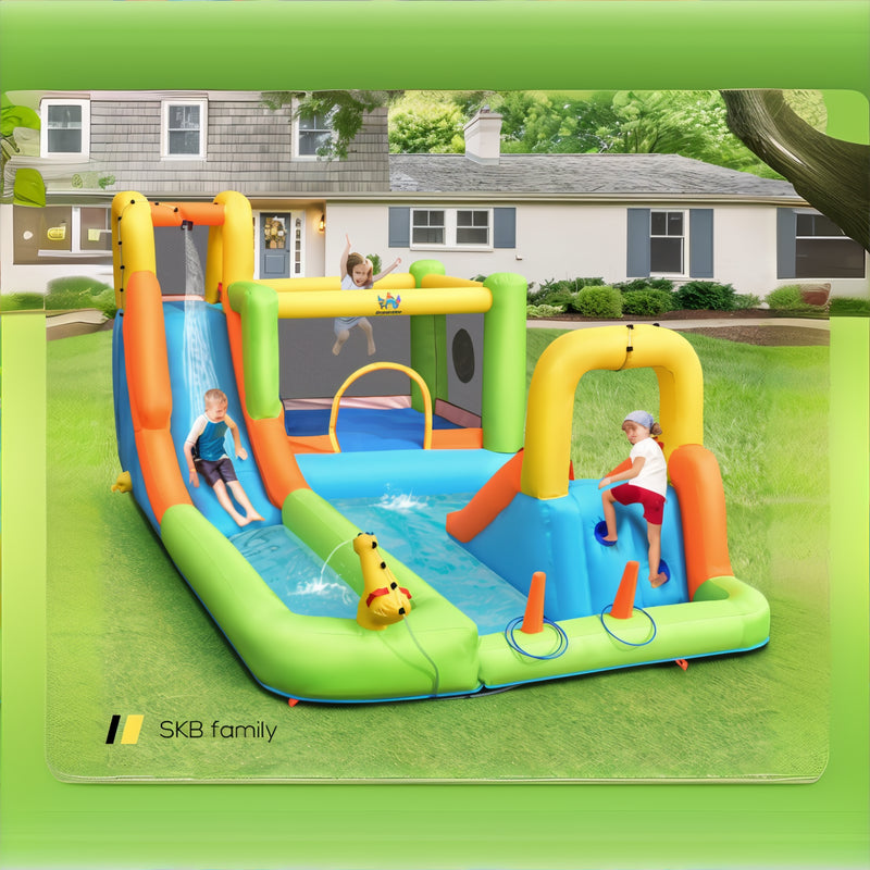 8 In 1 Inflatable Water Slide Park Bounce House Without Blower 240115-215500