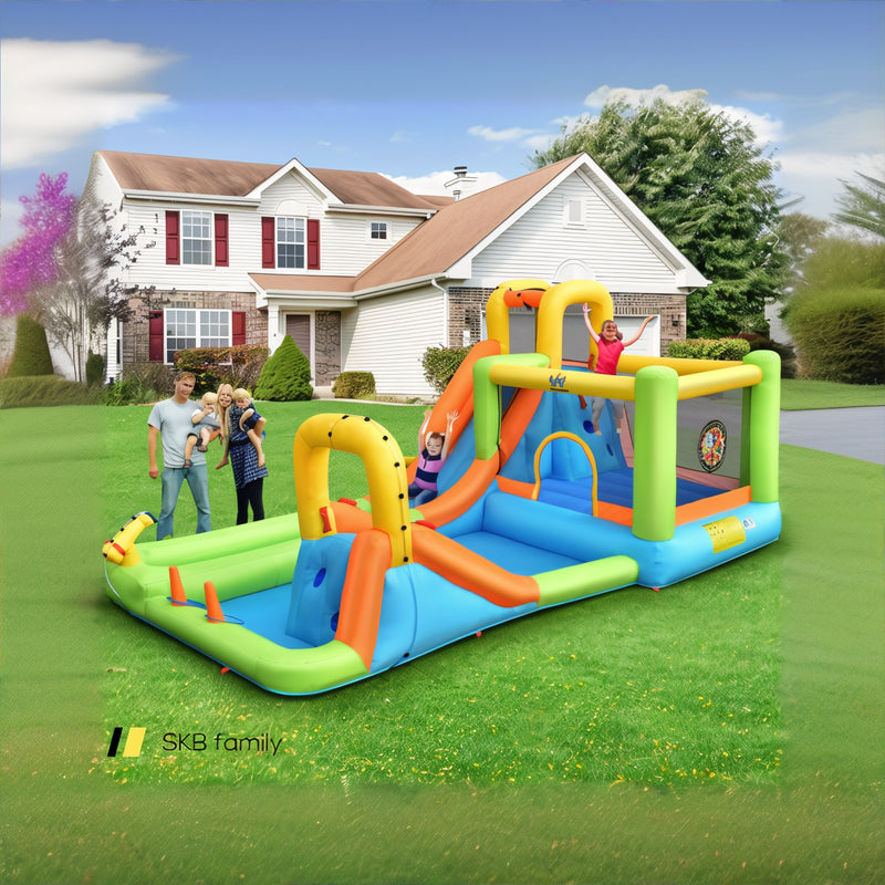 8 In 1 Inflatable Water Slide Park Bounce House Without Blower 240115-215500