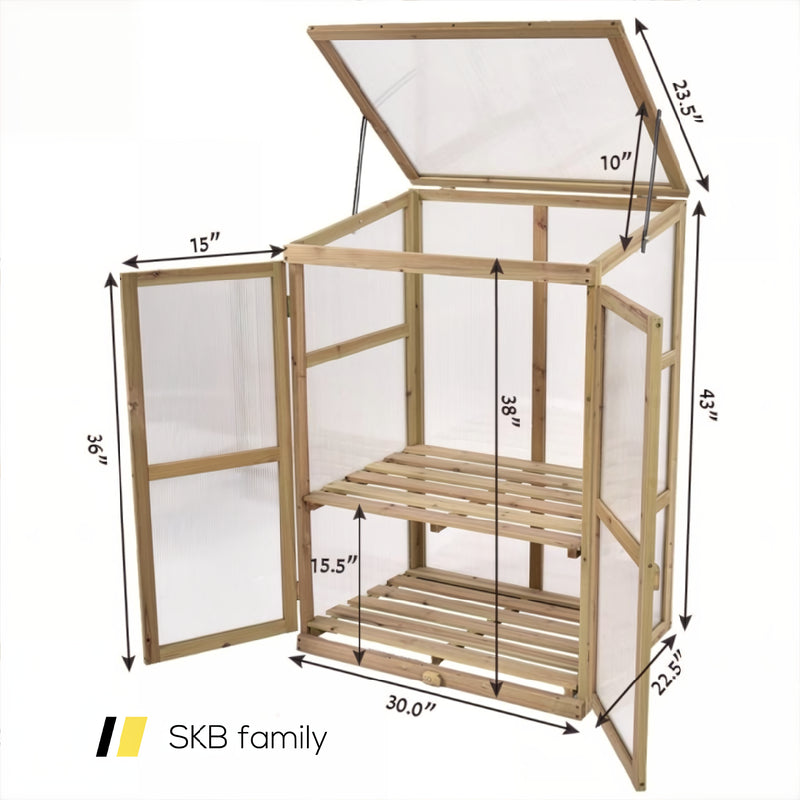 30 X 22 X 43 Inch Garden Portable Wooden Greenhouse 240115-215527